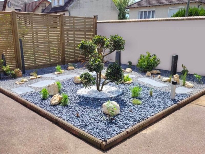 Création d'un massif avec une ambiance japonisante